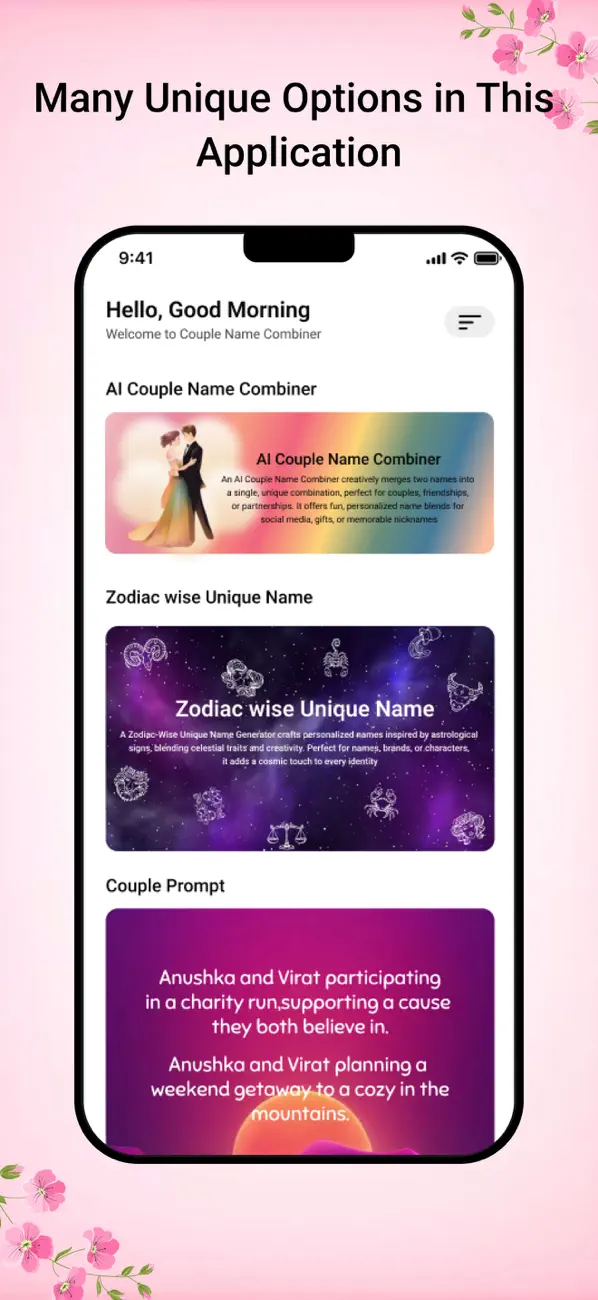 Screenshot #1 pour Couple Name Combiner AstroNams