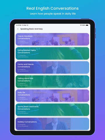 Fluently English :Conversation iPad screenshot