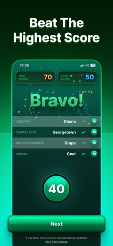 WordScatter - Categories Game iPhone screenshot
