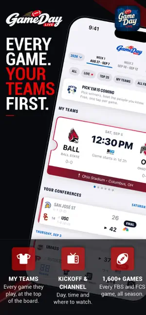 GameDay Live: College Football screenshot 1