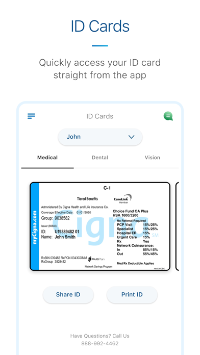 myCigna Screenshot