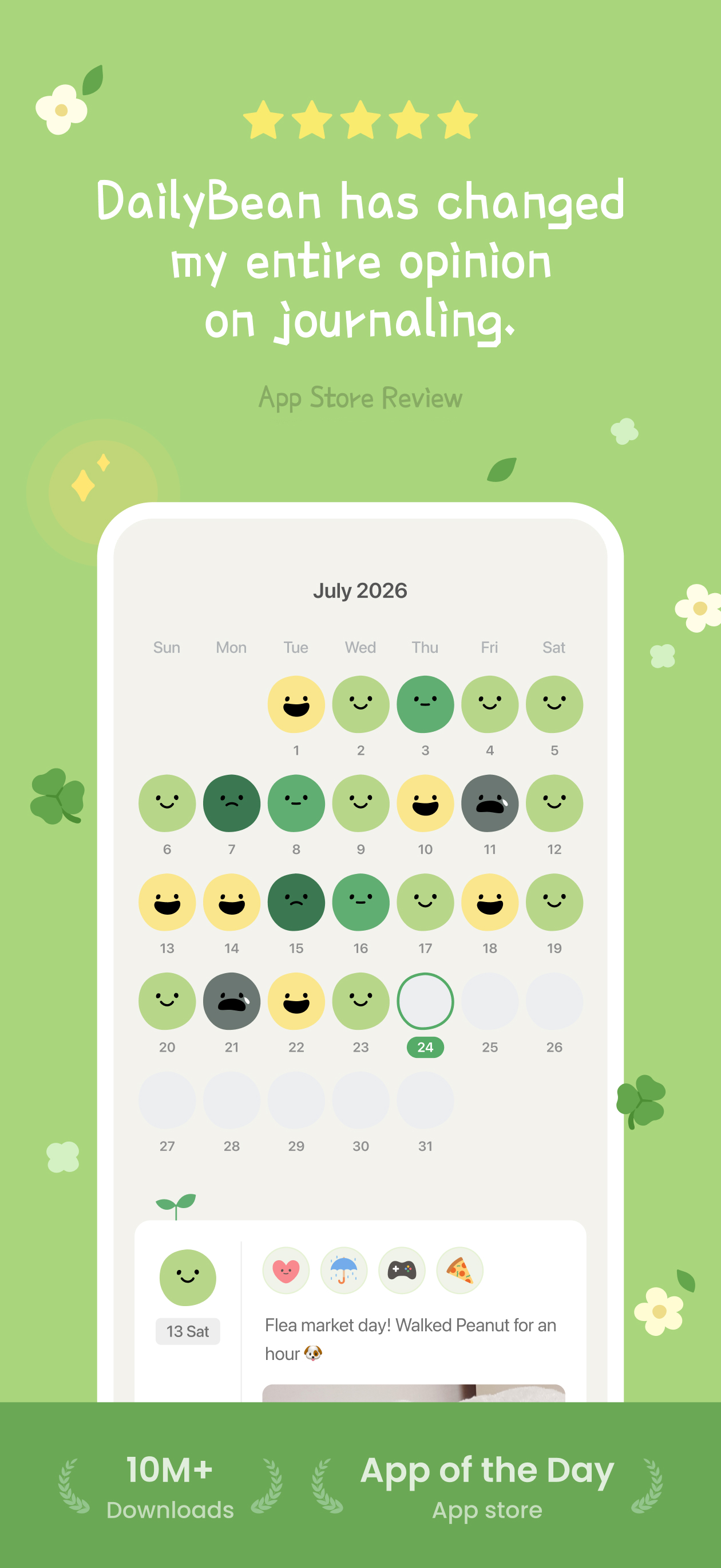 DailyBean - simplest journal