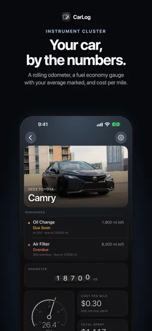 CarLog - Car Care & Fuel Log screenshot 1
