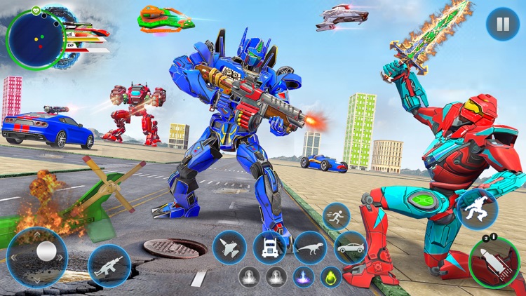 Police Truck Robot Game 3d War screenshot-3