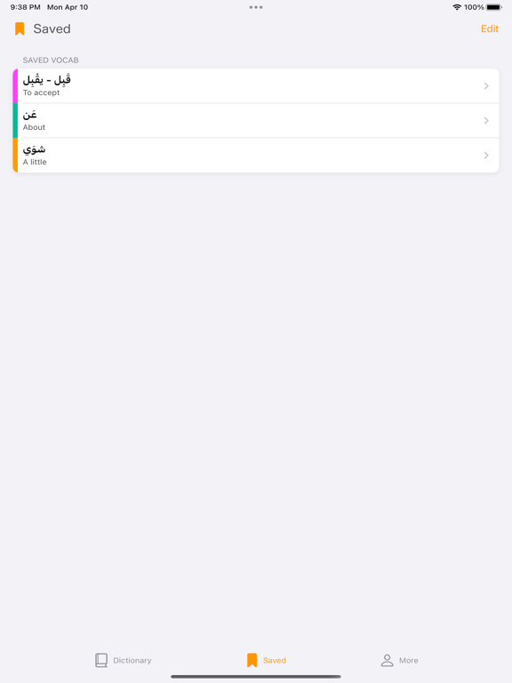Learn Levantine Arabic iPad screenshot 4 - Education app