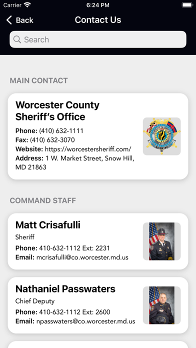 Worcester County Sheriff MD Screenshot
