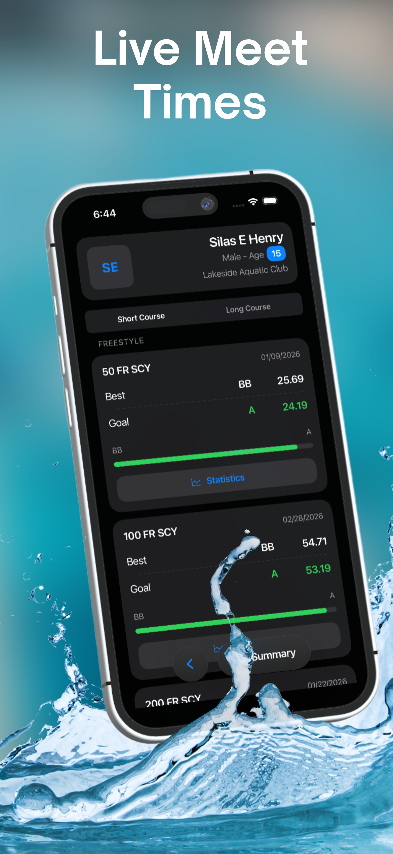 SwimFast: Swim Times Tracker screenshot 3