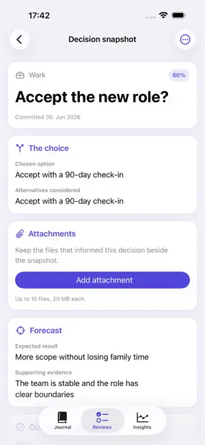 Decision Journal: Clarity screenshot 4