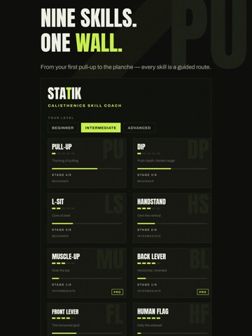 Statik – Calisthenics Coach iPad screenshot