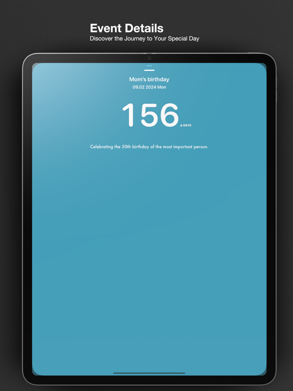 DaysTill - Countdown & Countup iPad screenshot 4 - Utilities app