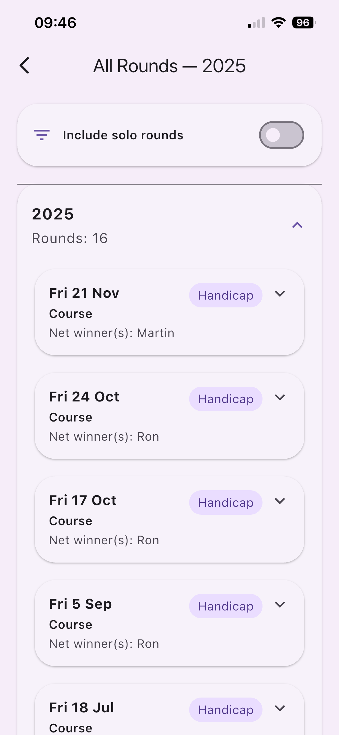 Haylau Handicap Tracker screenshot 7
