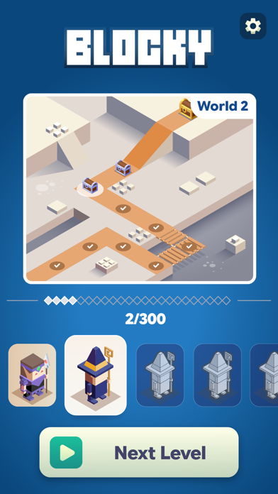 Blocky Heroes - Puzzle Quest iPhone screenshot
