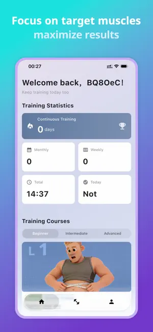 Beginner Workout,No Equipment screenshot 2