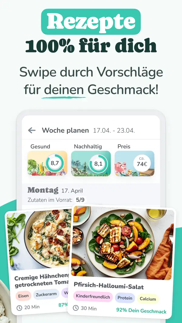 Choosy: Essensplaner & Rezepte iPhone App Screenshot 2 – Essen und Trinken