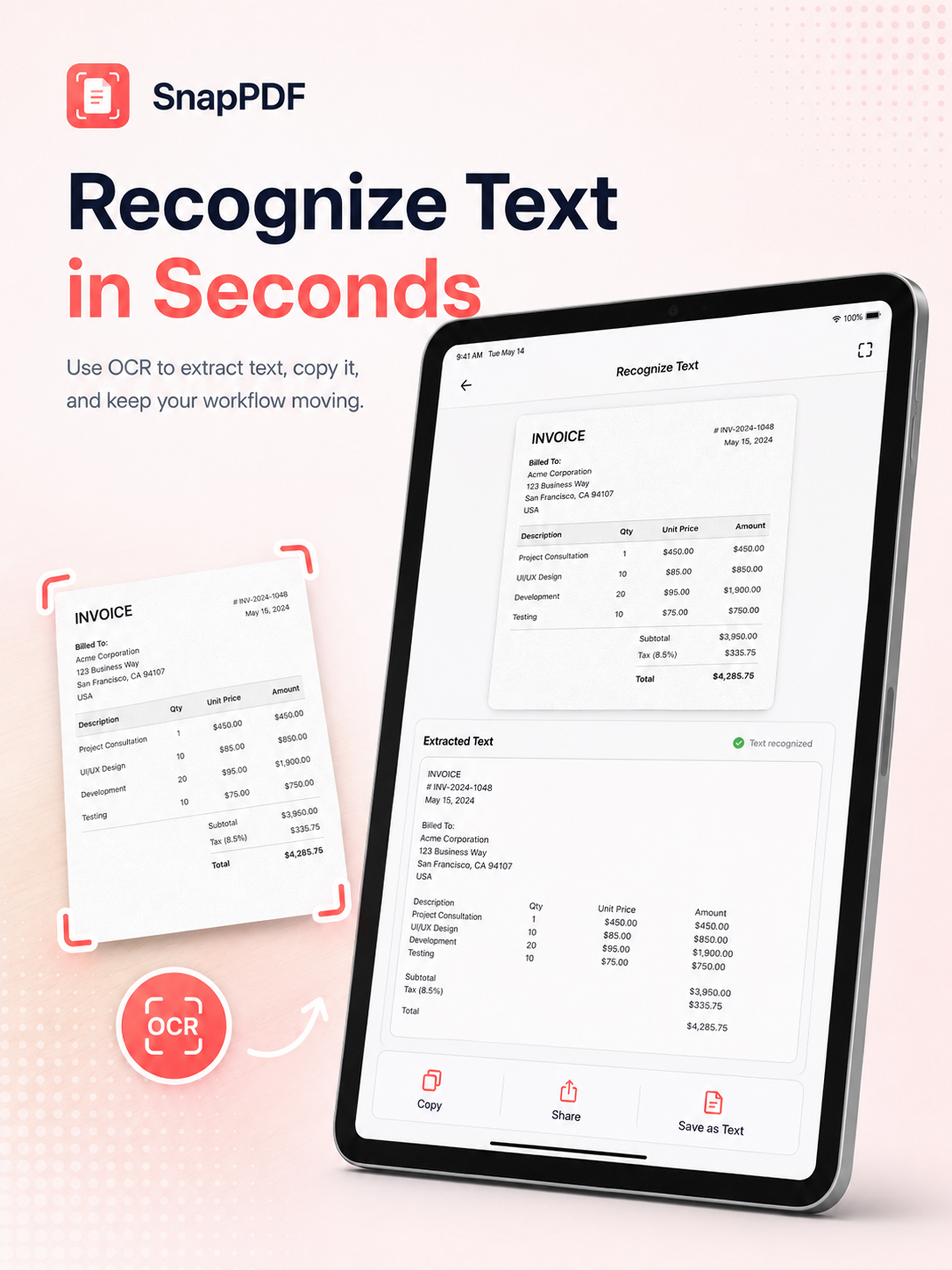 SnapPDF: PDF Scanner & OCR screenshot 8