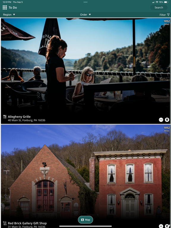Clarion County PA iPad screenshot 2 - Travel app