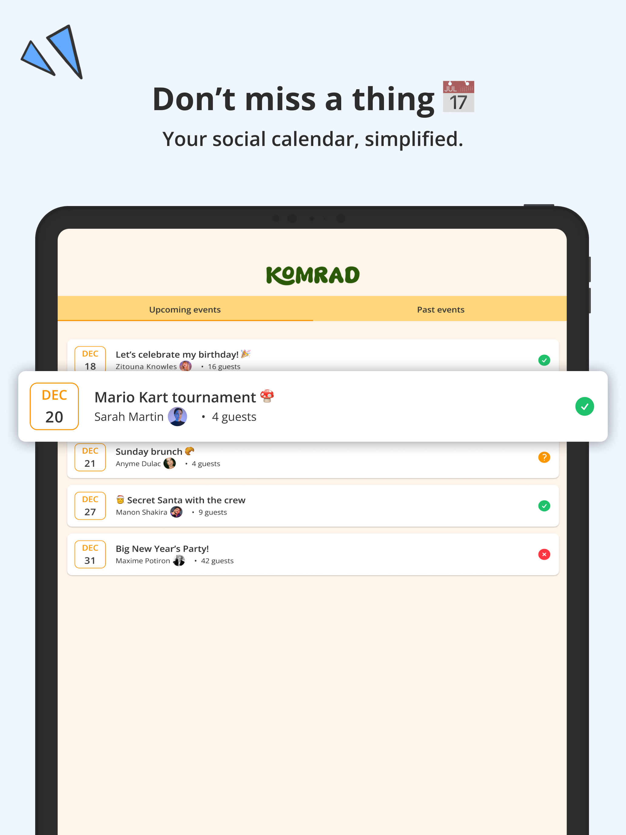 Komrad: invitation made simple