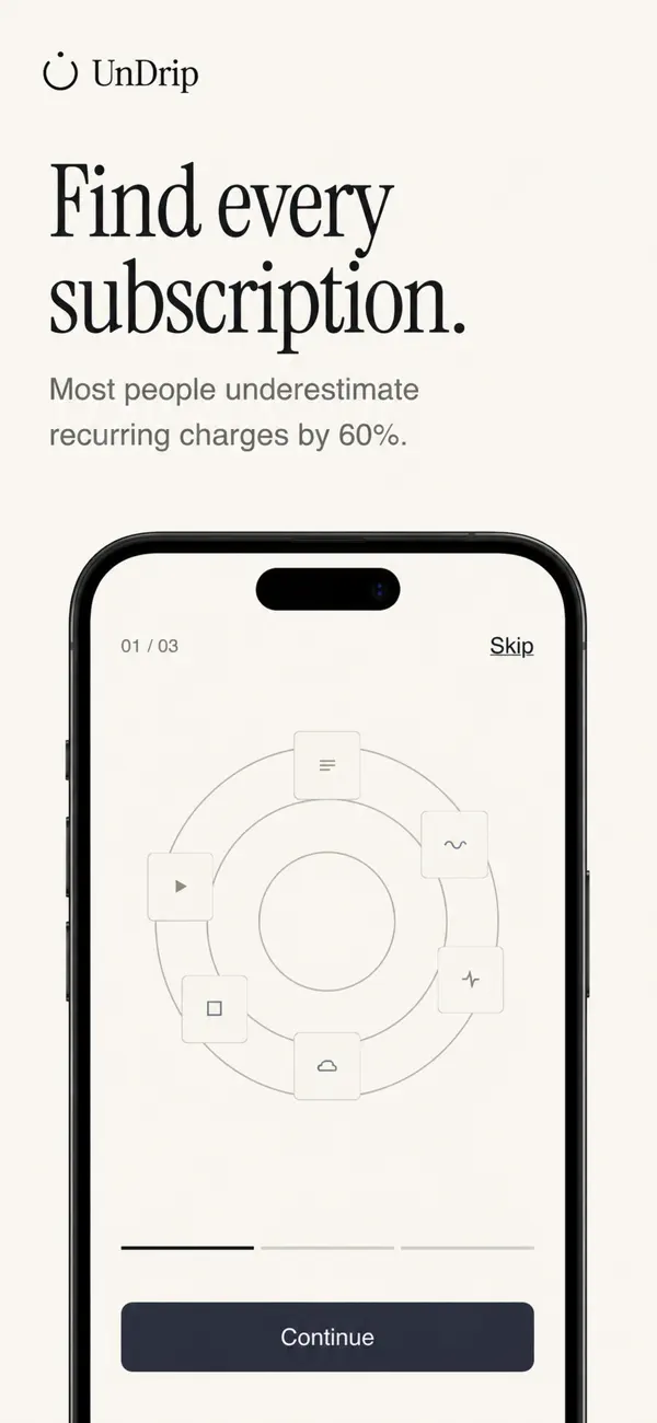 Screenshot #1 pour UnDrip: Private Subs Tracker