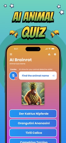 Italian Brainrot Quiz Speedrun iPhone screenshot
