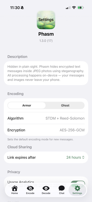 Phasm: Steganography Screenshot 5 of 5