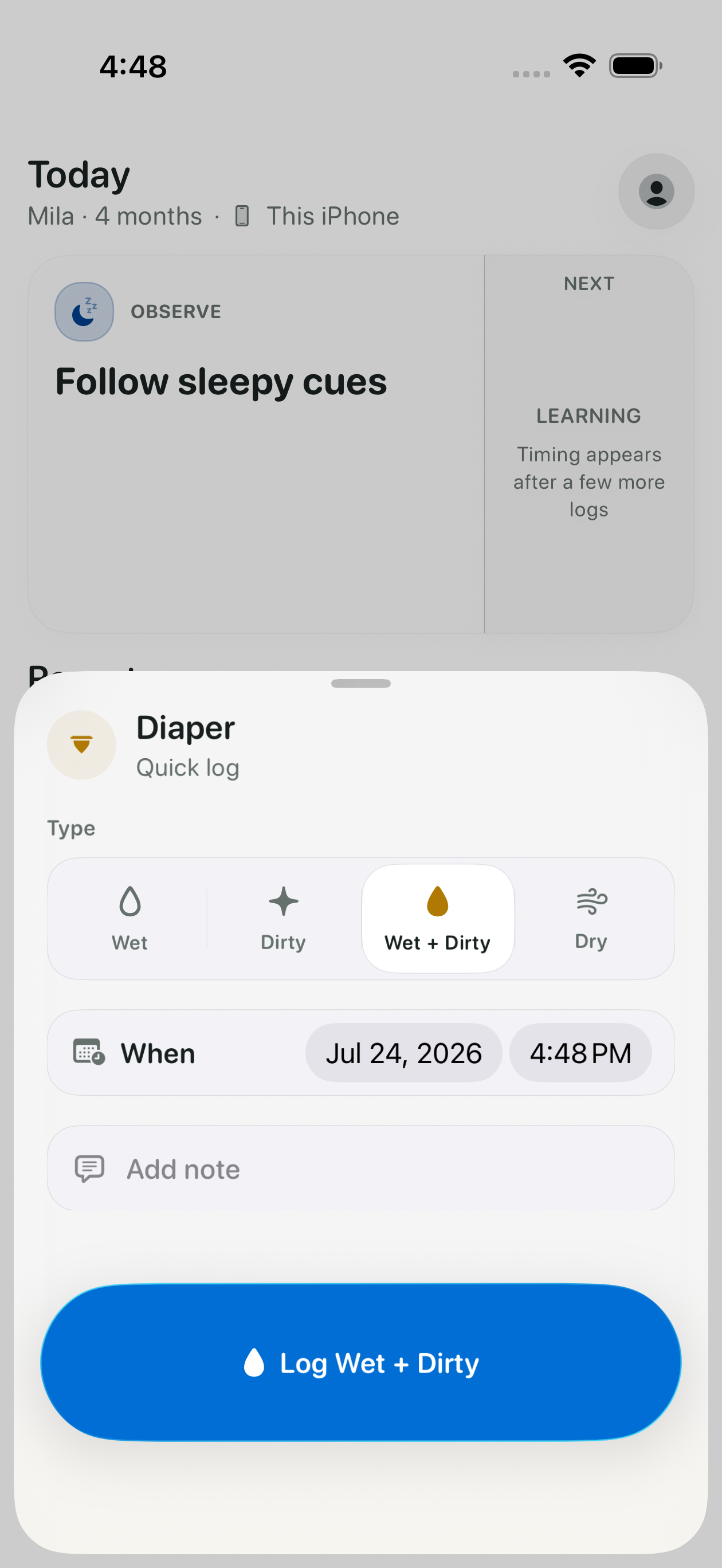 Mila Baby Tracker screenshot 4