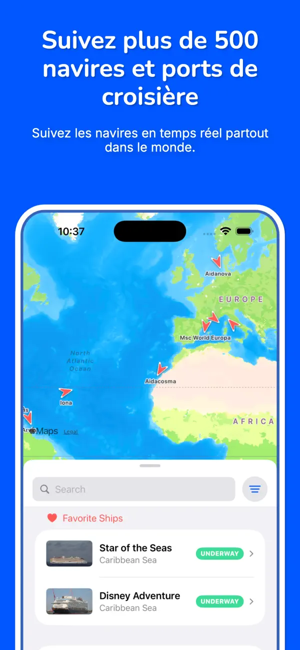 Screenshot #2 pour Tracker Navires Croisière