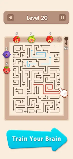 Arrows vs Fruits: Maze Puzzle screenshot 4