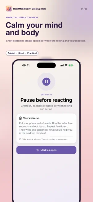 HeartMend Daily: Breakup Help screenshot 4