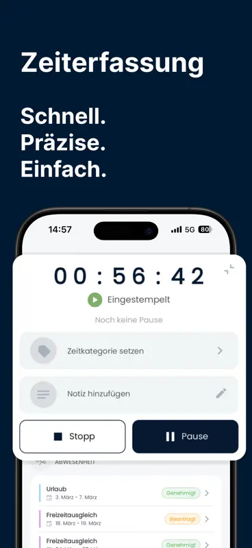 Crewmeister Zeiterfassung screenshot 2 of 7