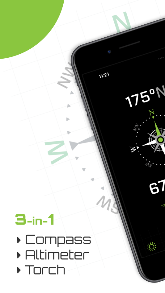 #1. Current Altitude + Compass (iOS) 由: RedTracker LLC