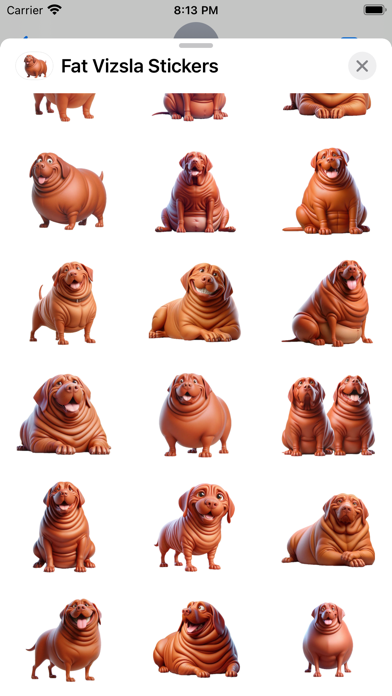 Screenshot #3 pour Fat Vizsla Stickers