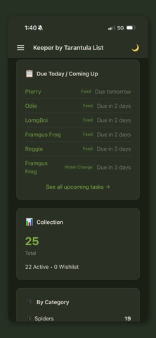 Keeper by Tarantula List screenshot