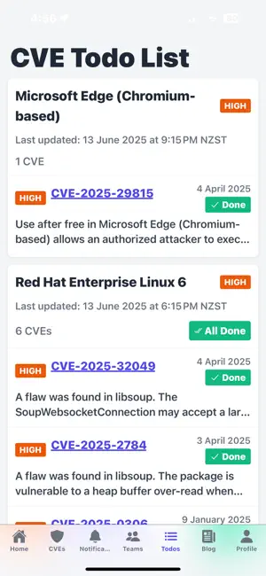CVETodo screenshot 1