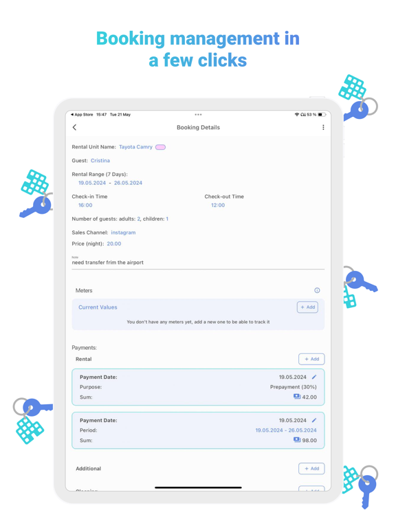 Rental Planner: Rent Manager iPad screenshot 3 - Business app