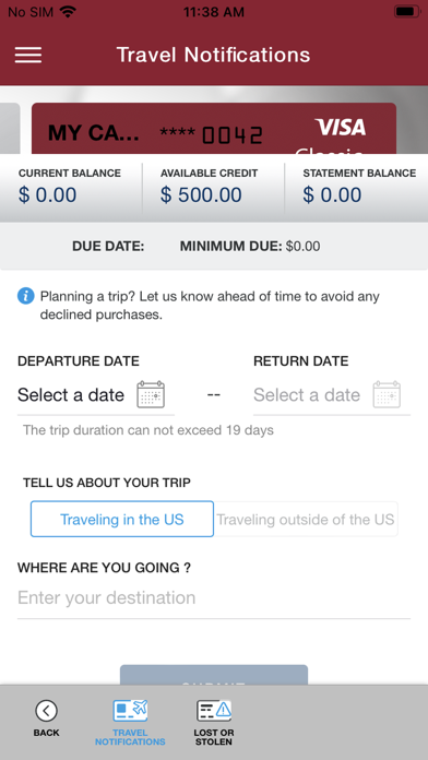 WAC Visa Screenshot