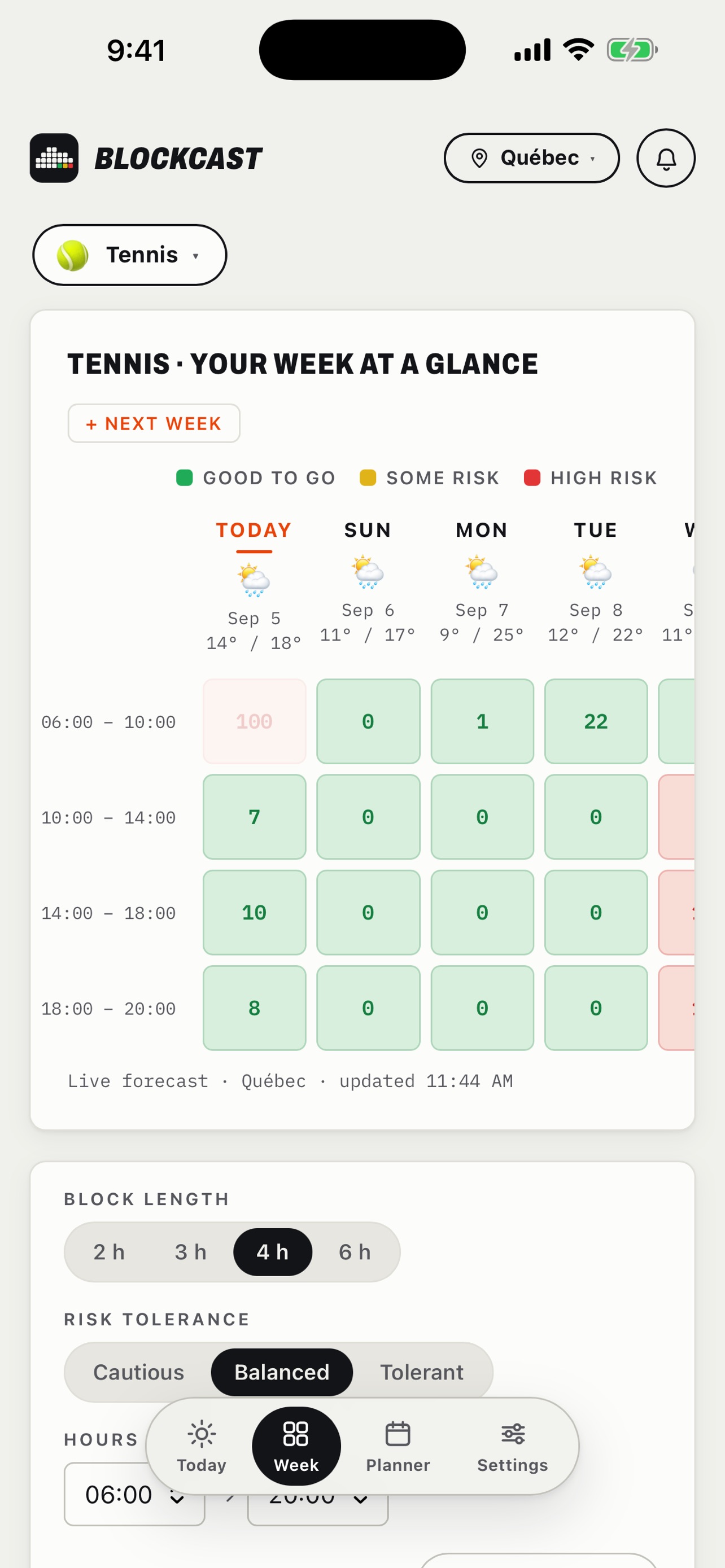 Screenshot 2 of BlockCast: Sport Weather