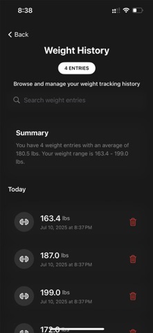 Weigh Memo screenshot