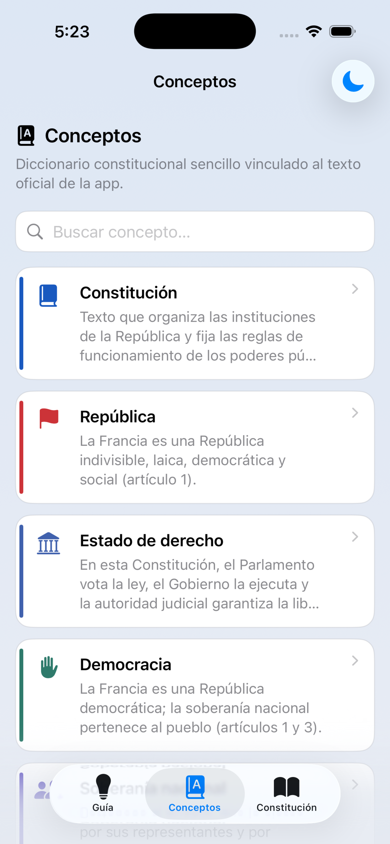 Constitution de France screenshot 3