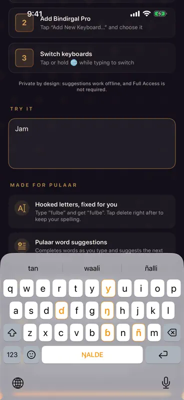 Bindirgal Pro Keyboard screenshot 4 of 4