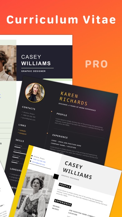Screenshot #2 pour CV Designer – Mon CV parfait