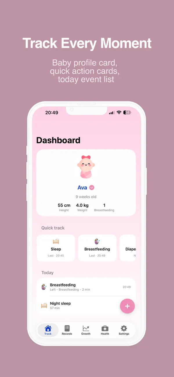 Screenshot #1 pour BabyNest Track