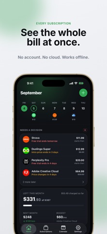 Subscriptions Tracker - SubEye Screenshot 1 of 8