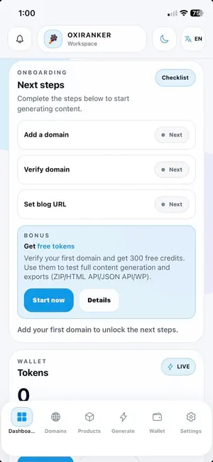 OxiRanker screenshot 1