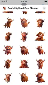 goofy highland cow stickers iphone screenshot 2