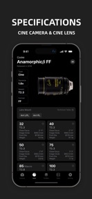 DPBOX:Cam&Lens Specs,Data Calc screenshot