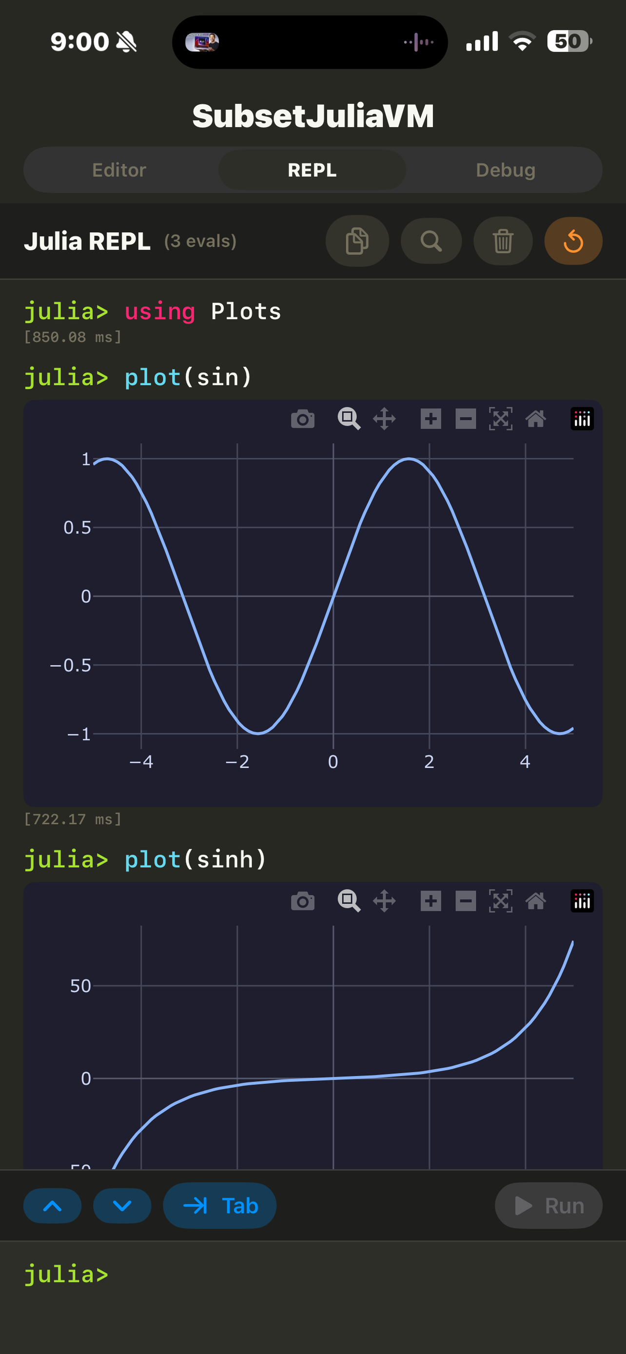 SubsetJuliaVM screenshot 3