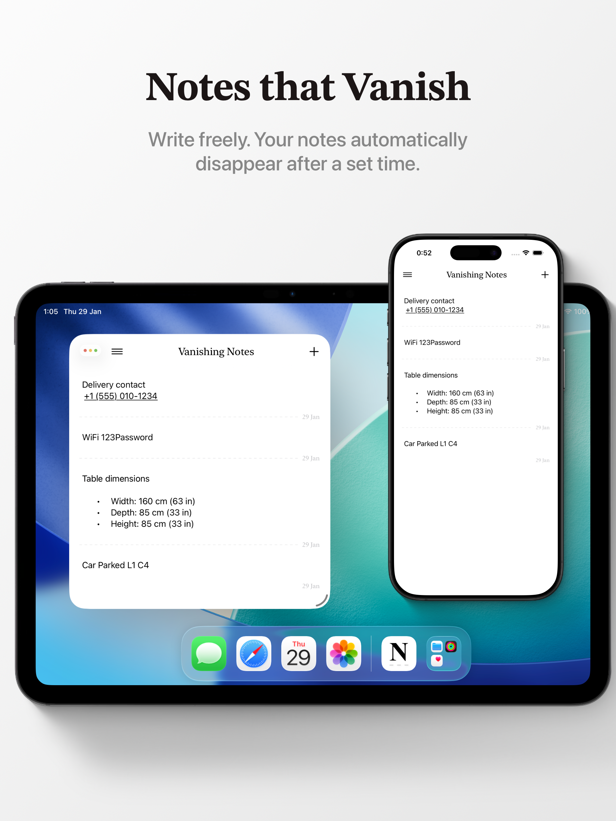 Vanishing Notes