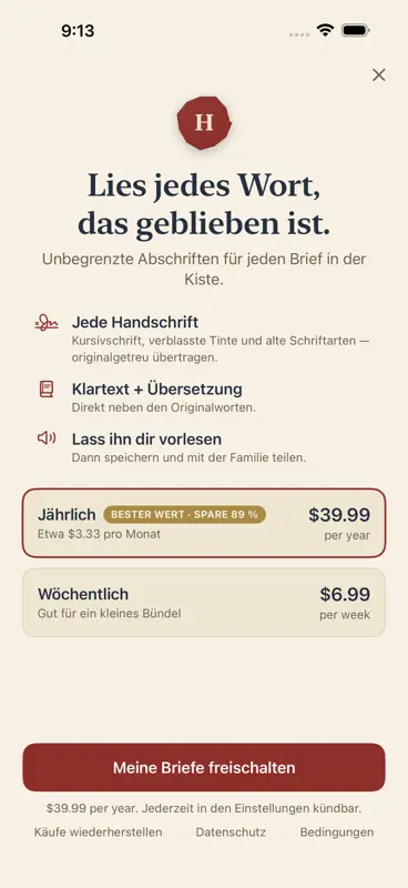 Heirloom: Alte Briefe lesen screenshot 7 of 7