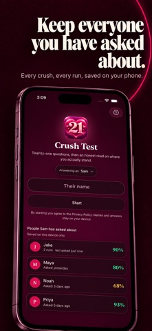 Crush Test: 21 Questions Screenshot 1 of 5