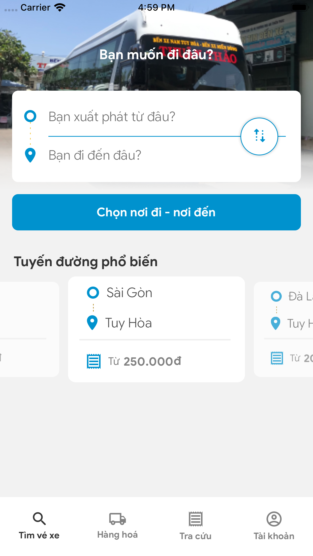 Đặt vé xe Mộc Thảo
